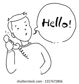 Say hello cartoon