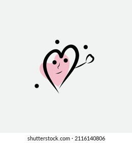 Say hello heart handcrafts illustration