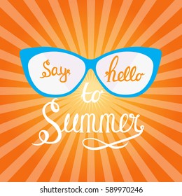 Say Hello to Summer Natural Background Vector Illustration EPS10