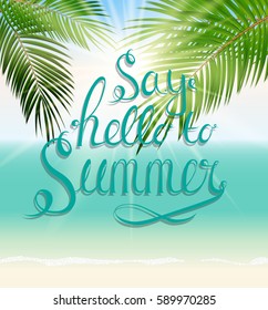 Say Hello to Summer Natural Background Vector Illustration EPS10