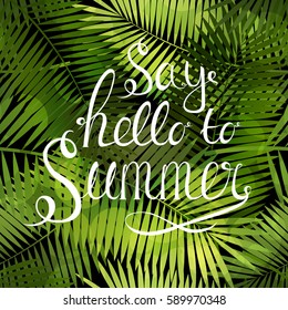 Say Hello to Summer Natural Background Vector Illustration EPS10