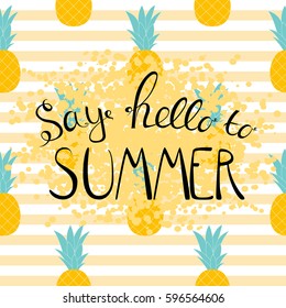 Say Hello to Summer Natural Background Vector Illustration EPS10