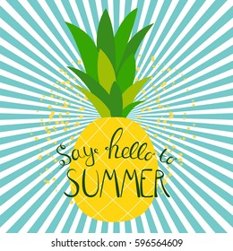 Say Hello to Summer Natural Background Vector Illustration EPS10