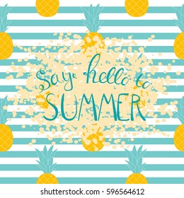 Say Hello to Summer Natural Background Vector Illustration EPS10