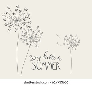 Say Hello to Summer Natural Background Vector Illustration EPS10