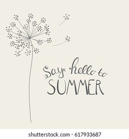 Say Hello to Summer Natural Background Vector Illustration EPS10