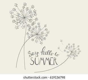 Say Hello to Summer Natural Background Vector Illustration EPS10