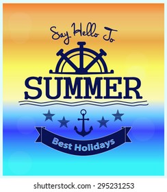Say Hello To Summer Poster, Card
