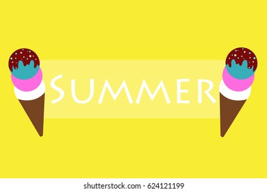 Say Hello To Summer vector illustration, background. Fun quote hipster design logo or label. Hand lettering inspirational typography poster, banner.