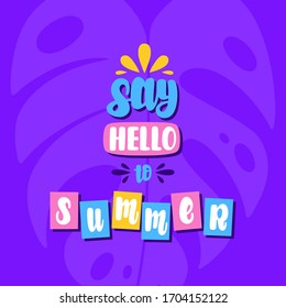 Di Adiós al verano. Grabado de vectores. Diseño de tarjetas, ropa y otros artículos
