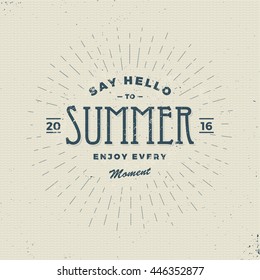 Say Hello To Summer, Vintage Sign