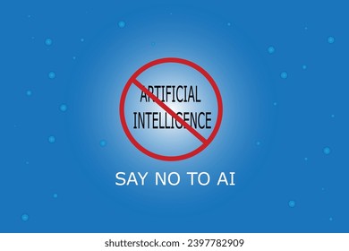 No a las imágenes generadas por IA, boicot al arte de IA, protesta contra antecedentes vectores de inteligencia artificial