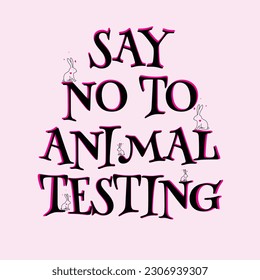 Say No to Animal Testing Concept Illustration