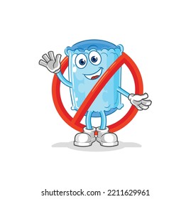 the say no to bolster pillow mascot. cartoon vector