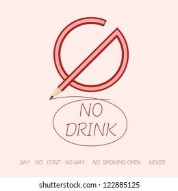 say no by no drinking signs