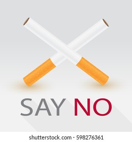 Say no to cigarette concept, vector illustration