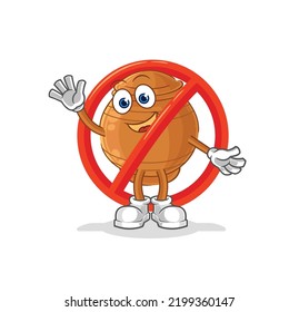 the say no to clay pot mascot. cartoon vector
