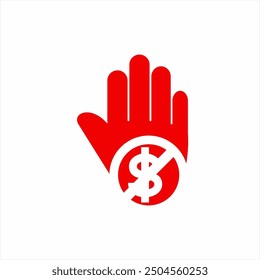 "Say no to corruption" icon logo design