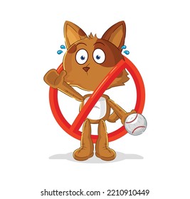 the say no to dog mascot. cartoon vector