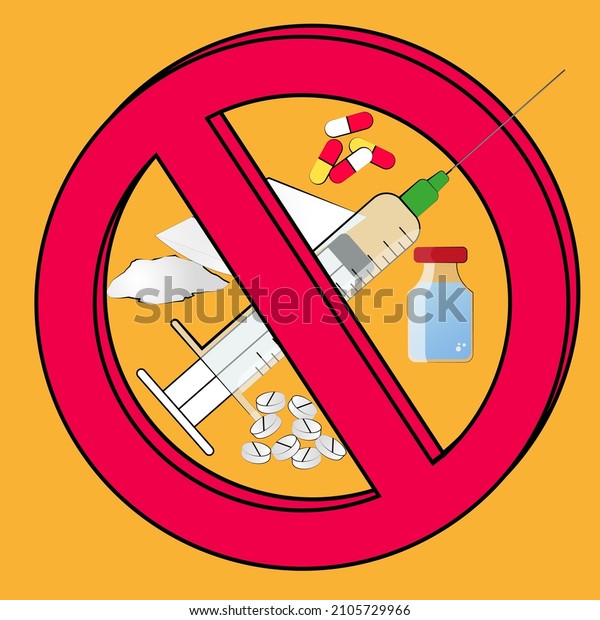 Say No Drug Illustration Warning By Stock Vector (Royalty Free ...