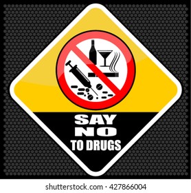 No Smoking Alcohol Drugs Stock Vector (Royalty Free) 323305394 ...