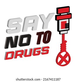 Say No Drugs International Anti Drug Stock Vector (Royalty Free ...