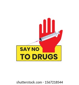 Say No Drugs That Isolated Medical Stock Vector (Royalty Free ...