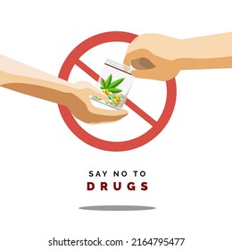Say no to drugs vector illustration