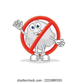 the say no to ghost mascot. cartoon vector