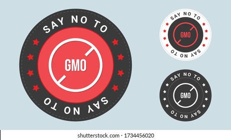 Say no to GMO stamp vector illustration. Vector certificate icon. Vector combination for certificate in flat style.