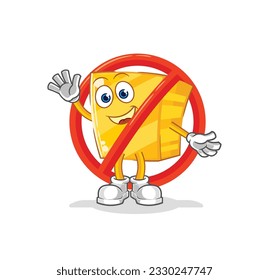 the say no to gold mascot. cartoon vector