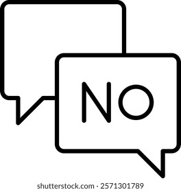 Say No Icon Symbol Art Sign