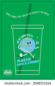 say no to plastic awareness poster design template,  vector, illustration