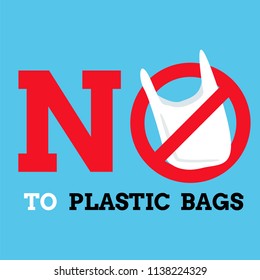 say no plastic bags graphic background ,label or banner vector