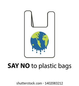 say no to plastic bags sign
