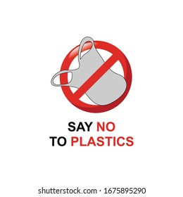 Say no to plastic illustration