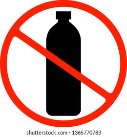 Say no to plastic poster. Disposable cellophane and polythene package prohibition sign. Pollution problem concept