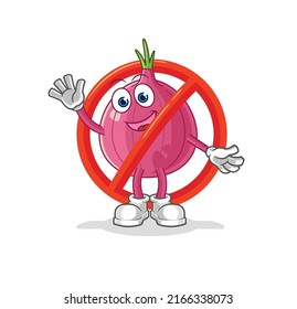 The Say No To Red Onion Mascot. Cartoon Vector