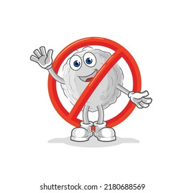 the say no to rock mascot. cartoon vector