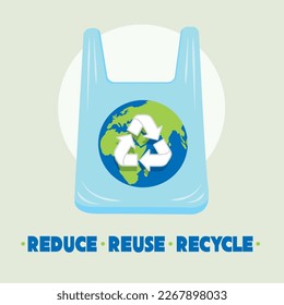 Say No To Use Plastic Dreamstime Plastic Bag With Recycle Sign Logo And Words Reduce Reuse Recycle On White Blackground