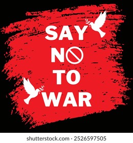 Say No To War illustration design