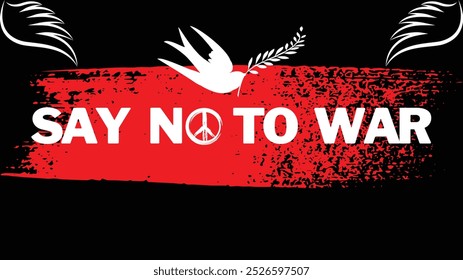 Say No To War illustration design