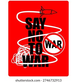 Say No To War, illustration vector