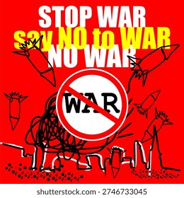Say No To War, illustration vector