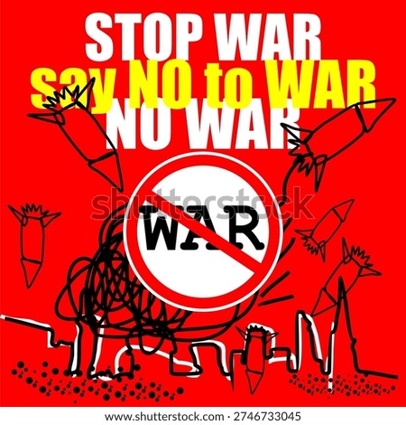Say No To War, illustration vector