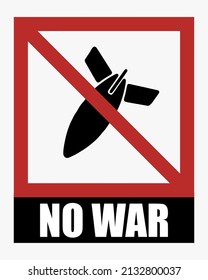 Say no to the war poster. Stop the war. Make peace.