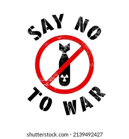Say no to the war sign.