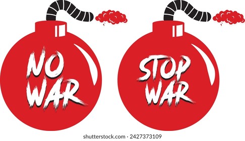 Say Now war Vector Poster Text Slogan Stop War Poster No War Stock Illustration design, sticker