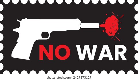 Say Now war Vector Poster Text Slogan Stop War Poster No War Stock Illustration design, sticker