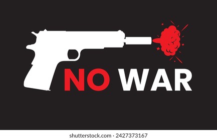 Say Now war Vector Poster Text Slogan Stop War Poster No War Stock Illustration design, sticker